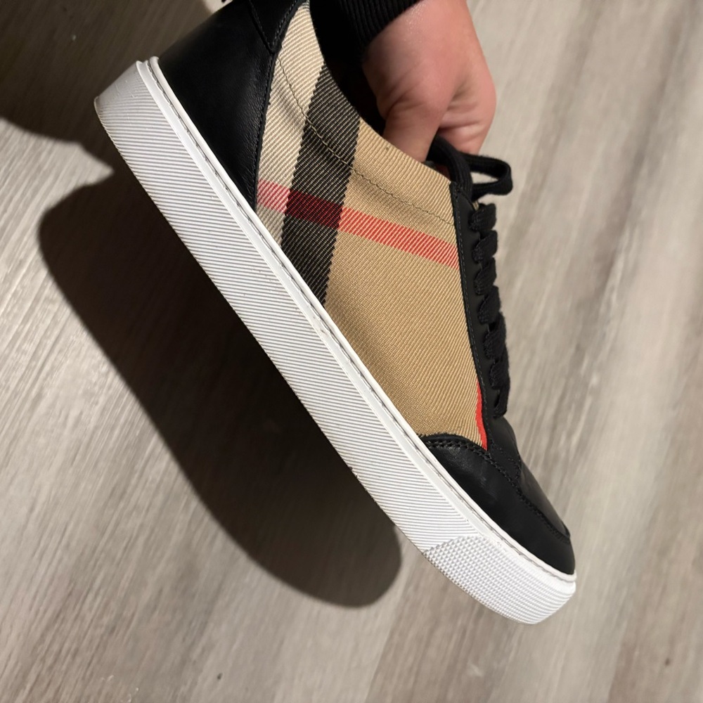 Burberry Black and Tan Sneakers